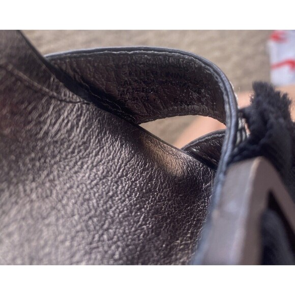 Sean L Faryl Robin Leather Strappy Heels Women’s Size 6 1/2 M Rockstar Cork Wood - Picture 10 of 12